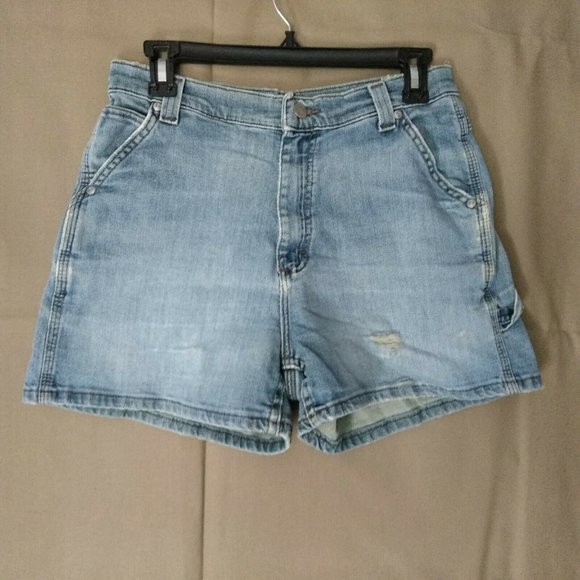 Vtg. Riveted By Lee High Waisted Carpenter Shorts - Picture 11 of 12